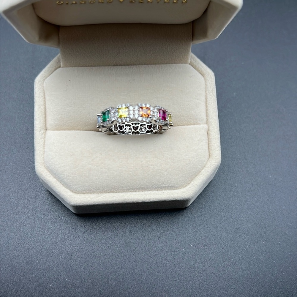 925 stamped gemstone  ring